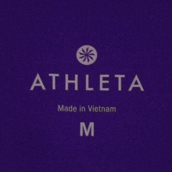 Athleta Intrepid Women's Medium Purple 1/4 Zip Sun Shield Cap Sleeve Rashguard - Picture 7 of 9